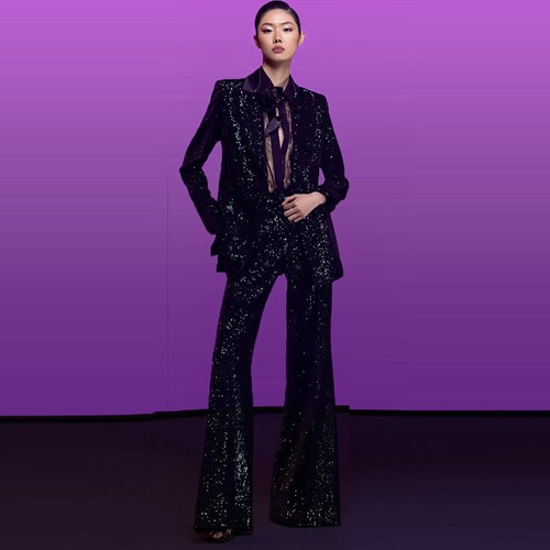 Set tuta donna moda velluto