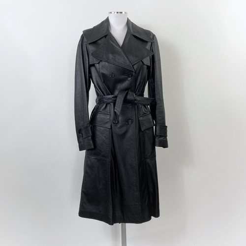 Cappotto trench pelle nera - cappotto,