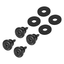 Chiusura a strappo per cinghia per chitarra Bottone per basso, nero, 4 pezzi