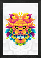 Poster colorato safari con