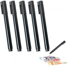 5 Unità Penna Rilevatore Di Banconote Nero, Penna Soldi Falsi, Penna Verifica Ba