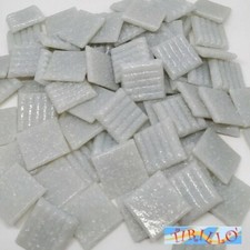 MOSAICO -Tessere mosaico in pasta vetro 2x2 cm - 1 kg/320 pezzi -Grigio chiaro