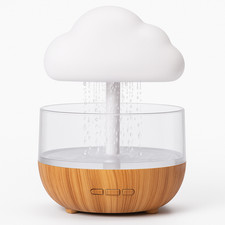 Umidificatore a Forma di Nuvola con Luci LED e Suono Pioggia - 7 Colori