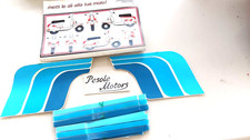 KIT  ADESIVI VINTAGE VESPA STICKERS SET FLYSTRIPE COLORE  blu *pesolemoto