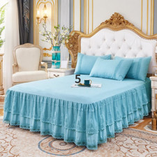 Gonna letto pizzo floreale con