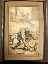 Eau forte "Ramasseur de