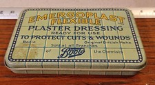 Scatola Di Latta EMERGOPLAST FLEXIBLE CEROTTI FARMACIA VINTAGE TIN BOX