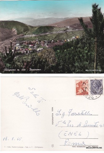 Chitignano panorama 1965 - chitignano:,