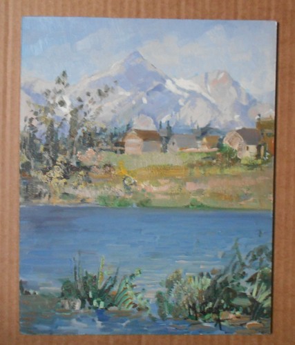 Quadro dipinto olio veduta - quadro,