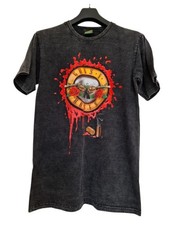 T-shirt délavé stonewashed imprimé face et dos logo guns N' roses - GL BOUTIK