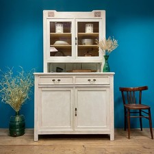 CREDENZA A VETRINA SHABBY PROVENZALE COLONIALE 900 MADIA CUCINA DISPENSA MONTAGN