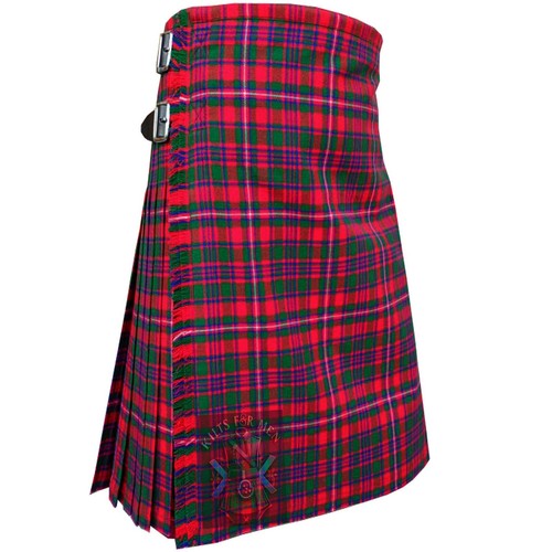 Mackinnon red modern tartan - red,