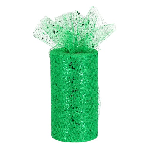 Nastro tulle con paillettes - 6",