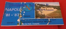 ABBONAMENTO CALCIO NAPOLI 1981/82 TRIBUNA SPECIALE  " SERVIZIO" COMPLETO