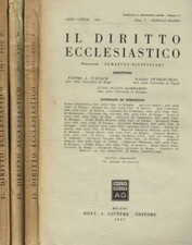 Il diritto ecclesiastico fasc.I, III, IV, anno 1957. . Aa.Vv.. 1957. .