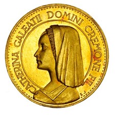 ITALIA CREMONA Medaglia Commemorativa 400° Caterina Galeati (1902) in oro