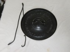 Vintage Fair Day & D-Klyne Knoxville Tenn forno olandese in ghisa con coperchio e supporto