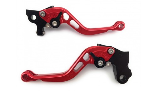 Paire leviers courts - courts, rouges