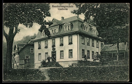 Cartolina lindheim scuola di - lindheim,,