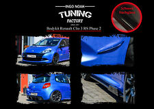 Bodykit Diffusore Spoiler Anteriore Soglia ABS per RENAULT CLIO 3 RS Nero Lucido