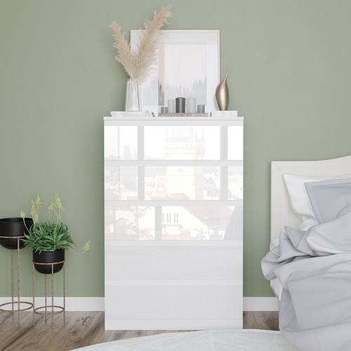 Comodino alto legno lucido - comodino,