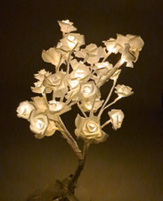 WHITE TREE LAMP 45cm WITH ROSE