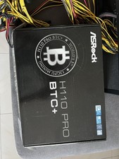 Mining Bitcoin Ethereum Asrock H110 Pro BTC+ Crypto Processore + Scheda Video