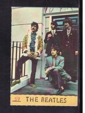 Figurina Panini 1968 Cantanti e Spettacolo BISVALIDA  n. 59 Beatles Tratteggio