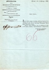 REGNO BORBONICO  ABRUZZO CITERIORE NASCITA PRINC. MARIA IMMACOLATA LUIGIA 1855