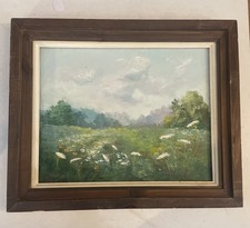 Dipinto olio vintage "Il pizzo