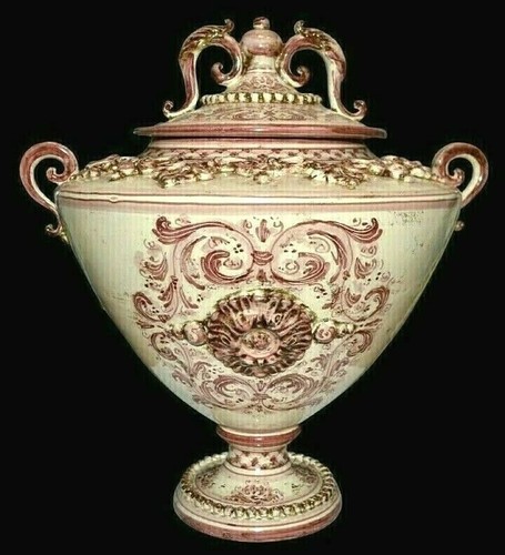 Vaso potiche con piede - potiche,