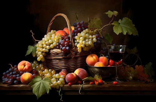 Natura morta classica frutta