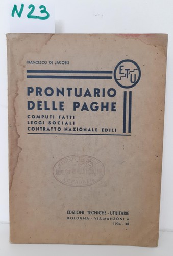 Jacobis prontuario delle - f.,