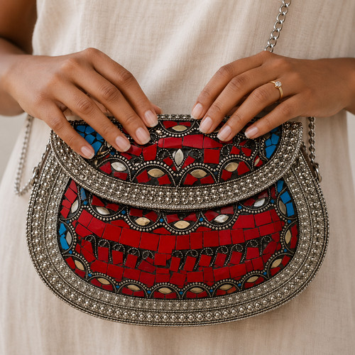 Ramla elegante borsa mosaico - borsa, a