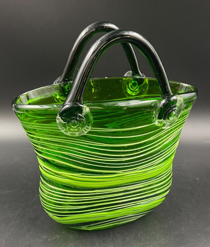Vaso soprammobile borsa murano - vaso,