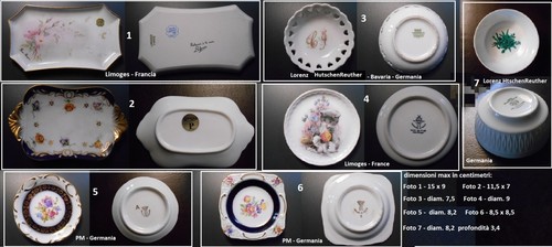 Piattini decorativi porcellana