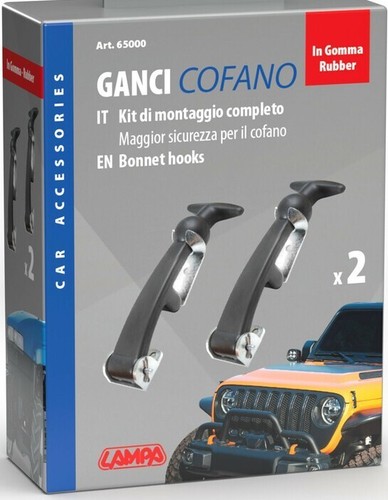Coppia ganci cofano stile