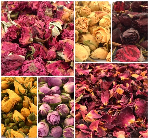 Boccioli rosa essiccati - rosa,
