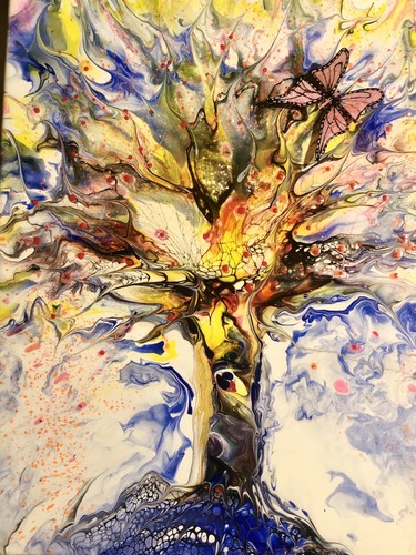 Quadro moderno albero agelico - albero,