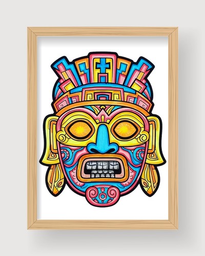 Maschera rituale disegno senza
