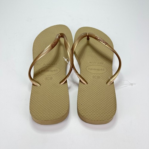 Nwt havaianas gold slim flip - gold,