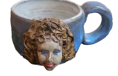 Tazza ceramica viso donna - tazza, 3d
