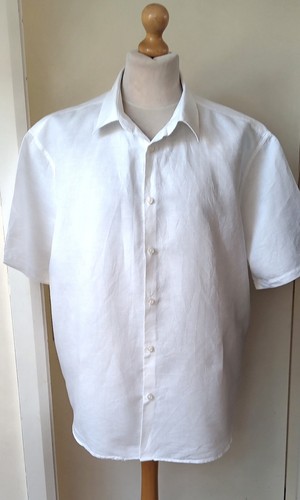 Camicia bianca misto - camicia, lino
