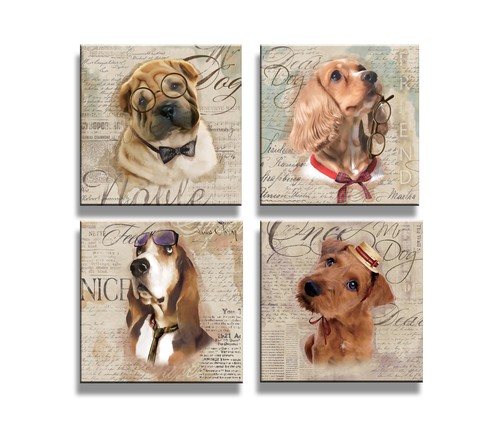 Quadro tela set 4x20x20 - quadro,