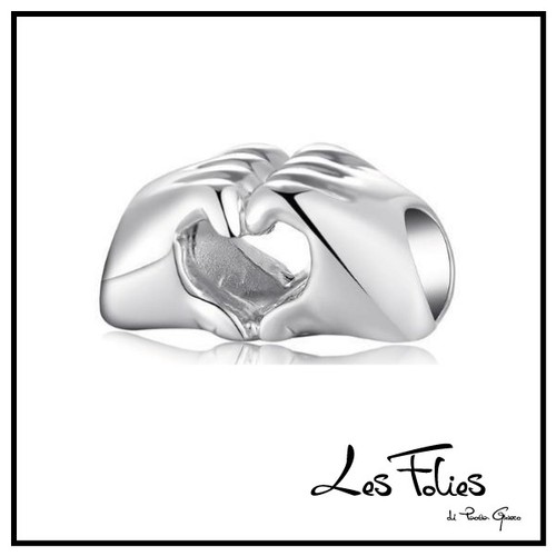 Charm mani unite cuore - charm,