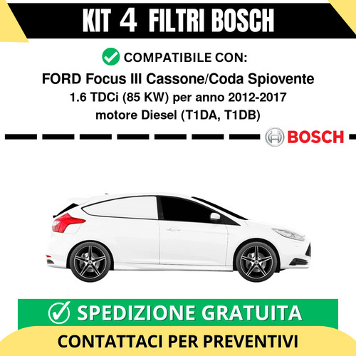 Kit bosch filtri tagliando - filtri,