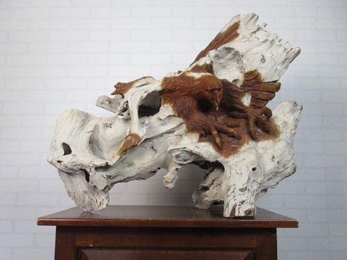 Scultura aquila radice legno - radice,