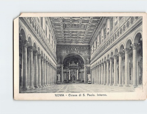 Cartolina interno chiesa di - interno,,
