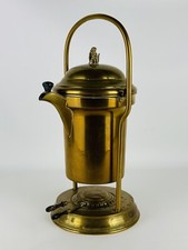 Antica Macchina Del Caffè Grande Caffettiera 44cm In Ottone Con Statua Scimmia