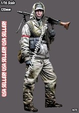 Modellino resina 1/16 120mm WW2 tedesco MG Gunner in Winter Gear model kit 1675